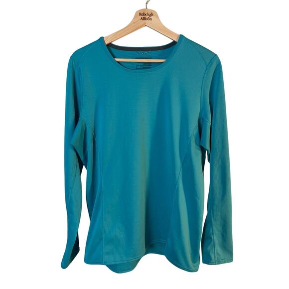 Patagonia Midweight Capilene Baselayer Teal Blue Green Women's Size Large EUC - Picture 1 of 12